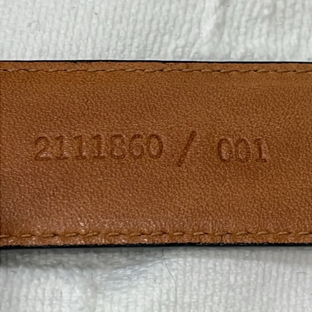 Mens Ralph Lauren Leather Dress Belt Black & Brown Brushed Gold Buckle Size 38